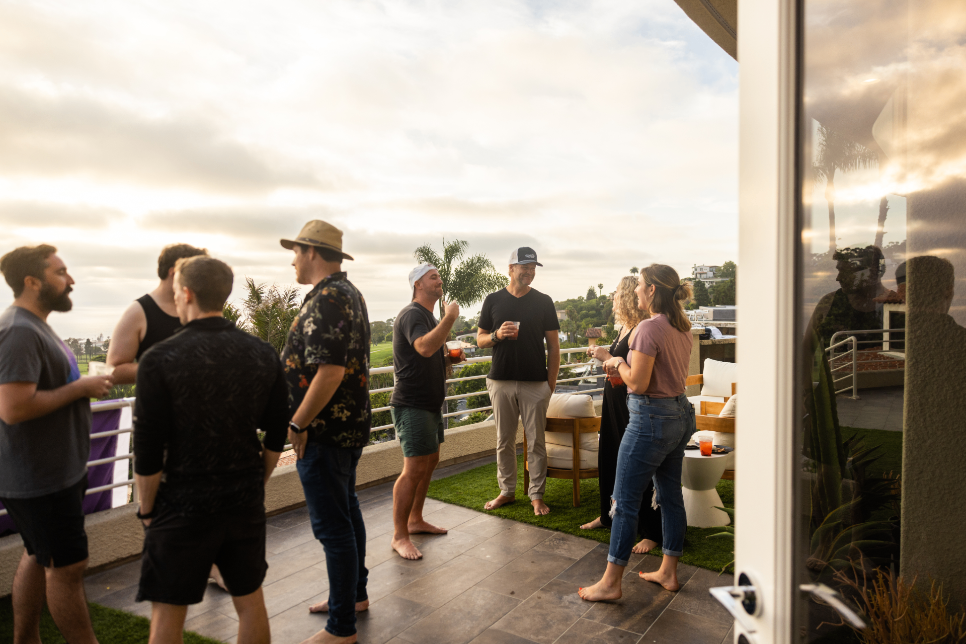 Framework Friday community gathering at sunset